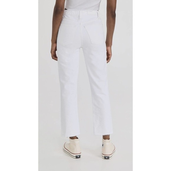 Re/done 70s Stove Pipe Cropped Straight White Destroyed Jeans Sz 27 NEW - Picture 5 of 15